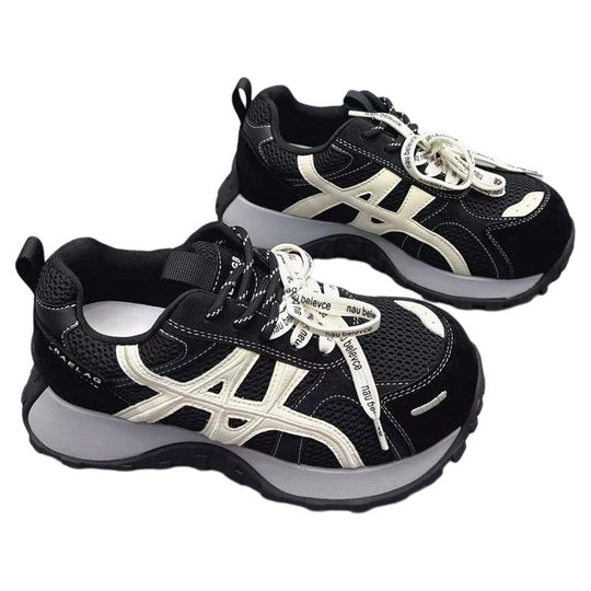 Damen Sportliche Sneakers mit atmungsaktivem Obermaterial und robustem Profil R&B