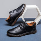 Herren Legere-Lederfreizeitschuhe mit rutschfester Sohle R&B