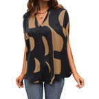 Damen Bluse mit modischem Grafikdruck und lockerer Passform R&B