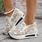 Damen Leichte Slip-On Sneaker mit einzigartigem Blumendesign R&B