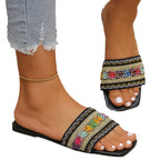 Damen modische Slides mit floralem Dekor R&B