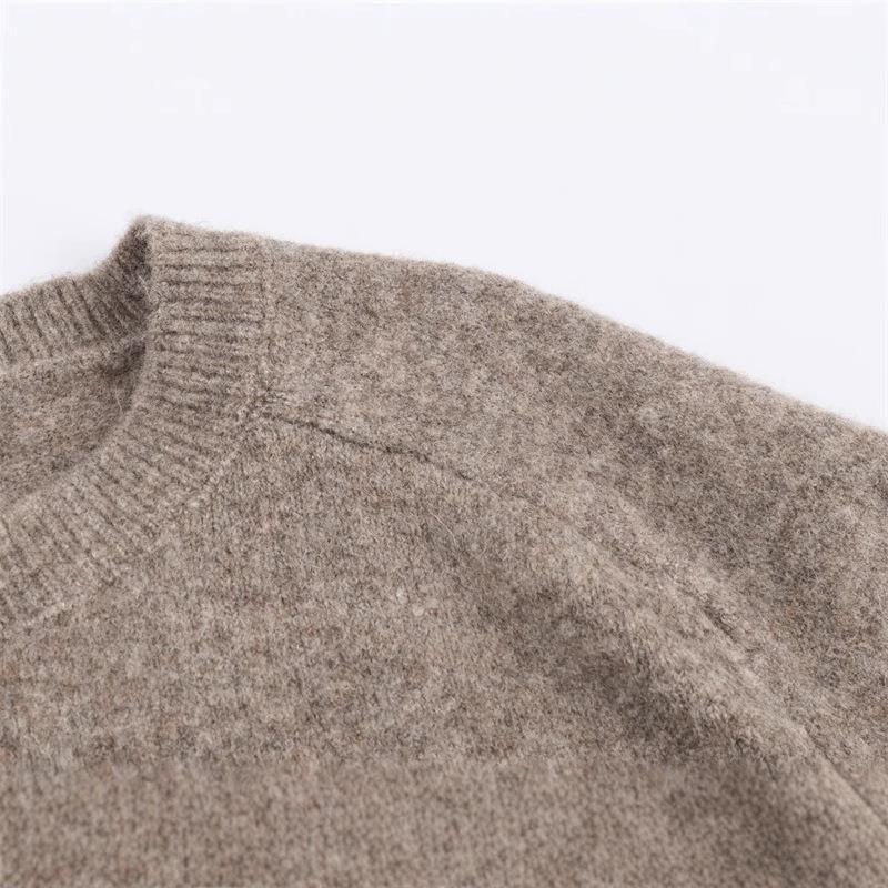 Damen kuschelige Strickjacke mit Knopfverschluss und Raglanärmeln R&B