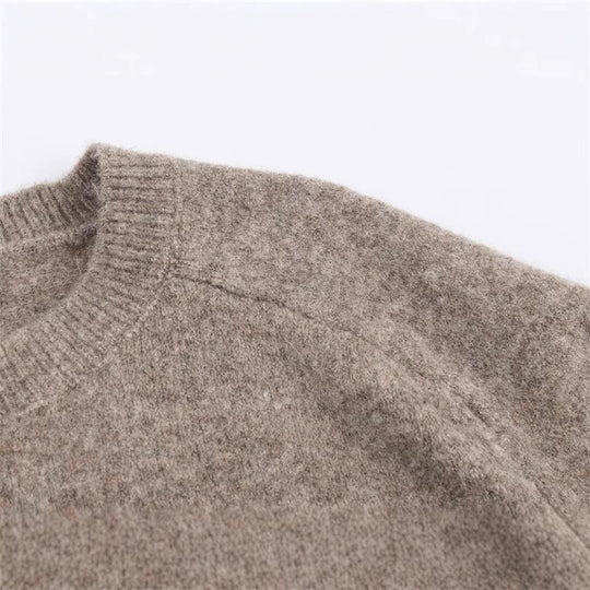 Damen kuschelige Strickjacke mit Knopfverschluss und Raglanärmeln R&B