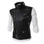 Herren Biker-Weste mit asymmetrischem Reißverschluss