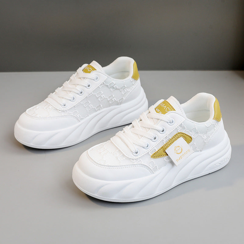 Damen modische Chunky Sneakers mit elegante Oberflächenstruktur R&B
