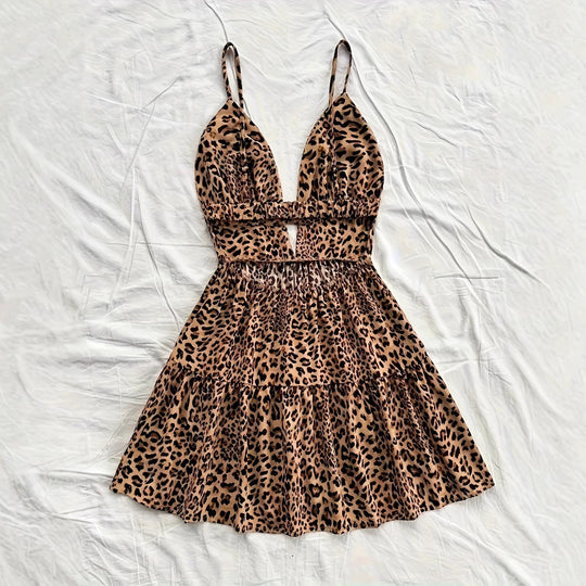 Damen Neckholder Sommerkleid mit floralem Muster und Rüschendetails R&B