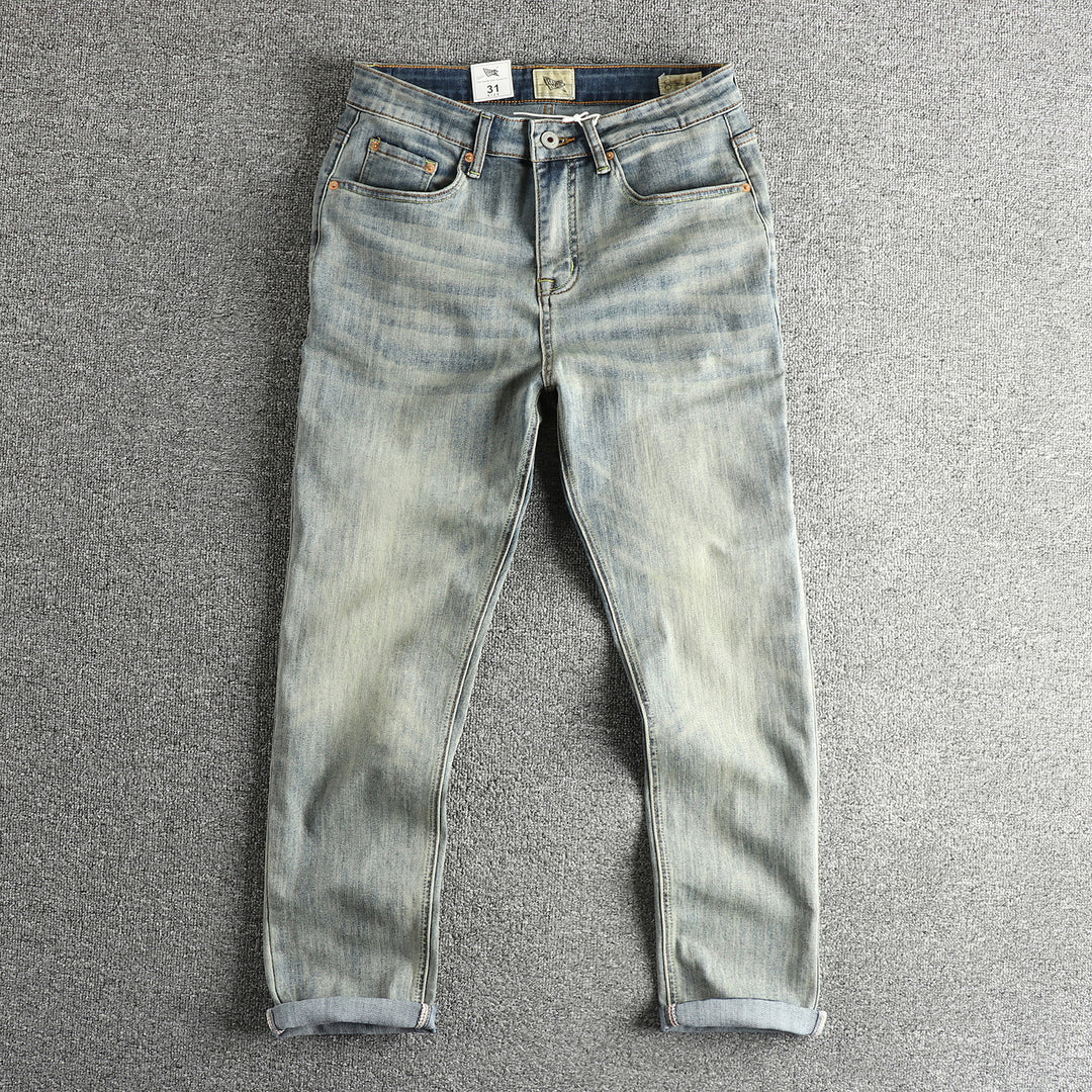 Damen Slim-Fit Jeans mit bequemer Passform und lässigem Vintage-Look R&B
