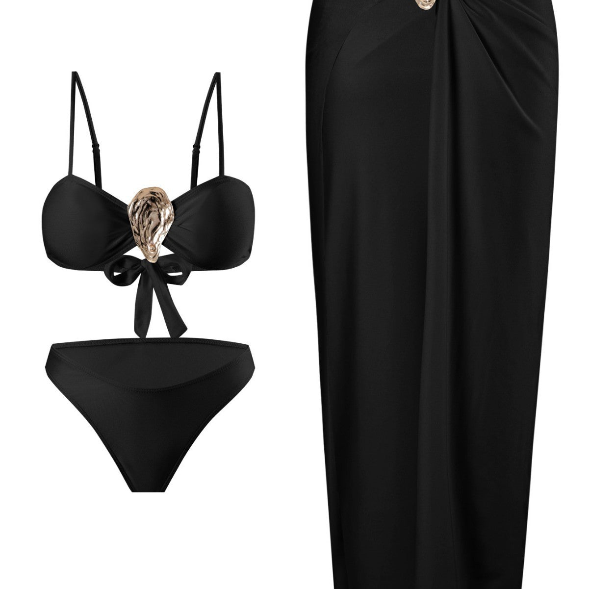 Damen Bikini-Set mit elegantem Wickelrock R&B