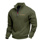 Herren nan komfortabler Halbzip Fleecepullover mit Stehkragen und elastischen Bündchen R&B