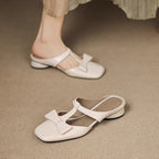 Damen Slingback-Pantoletten mit elegantem Schleifen-Design