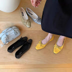 Damen Glitzernde Ballerinas mit eleganter Schleife und komfortabler Innensohle R&B