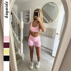 Damen Sportliches Oberteil und Shorts Set R&B