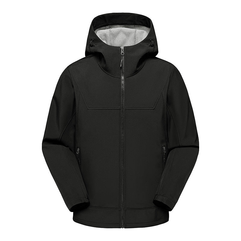 Herren technische Multifunktionsjacke mit verstellbarem Kapuzenkragen und wasserabweisendem Material R&B