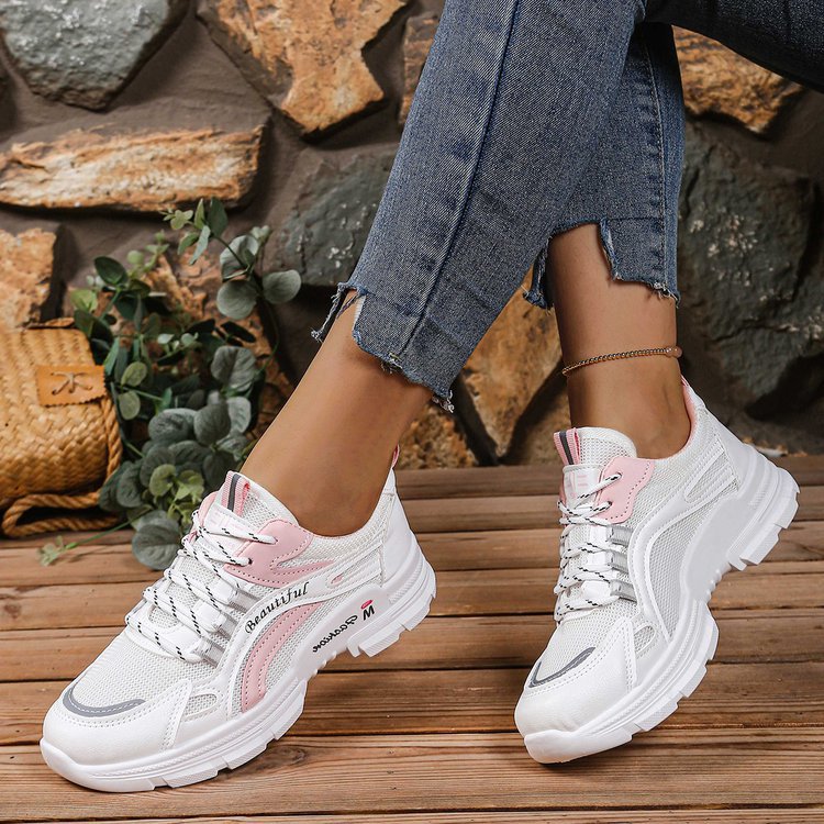Damen Sportliche Sneakers mit atmungsaktivem Mesh-Obermaterial und komfortabler Dämpfung R&B