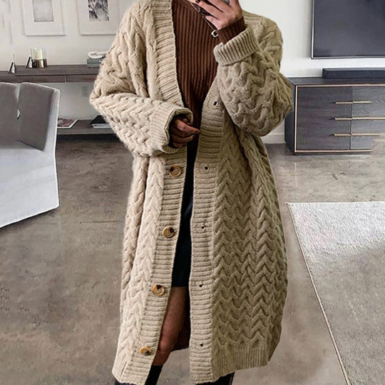 Damen Strickjacke mit strukturierter Oberfläche und Knöpfen R&B
