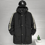 Herren modische Winterjacke mit praktischen Taschen und hohem Kragen