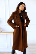 Damen Eleganter Wollmantel mit klassischem Revers und zeitlosem Design R&B