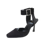 Damen elegante Pumps mit transparentem Riemchen und Glitter-Detail R&B
