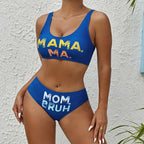 Damen Sport-Bikini mit auffälligem Schriftzug und komfortablem Schnitt R&B