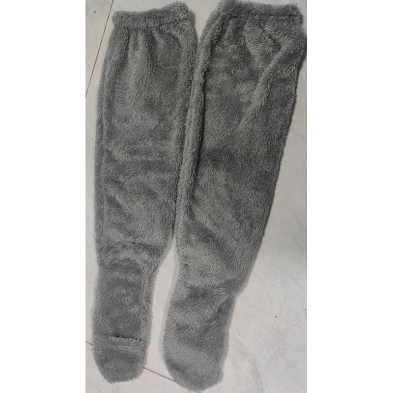 Damen Kuschelige Overknee-Socken aus weichem Fleece R&B