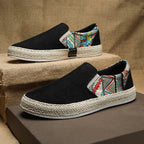 Damen Modische Slip-On Espadrilles mit buntem Ethnomuster R&B