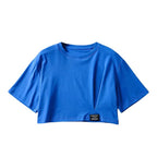 Damen cropped Freizeitoberteil mit lässigem Schnitt und elastischem Saum