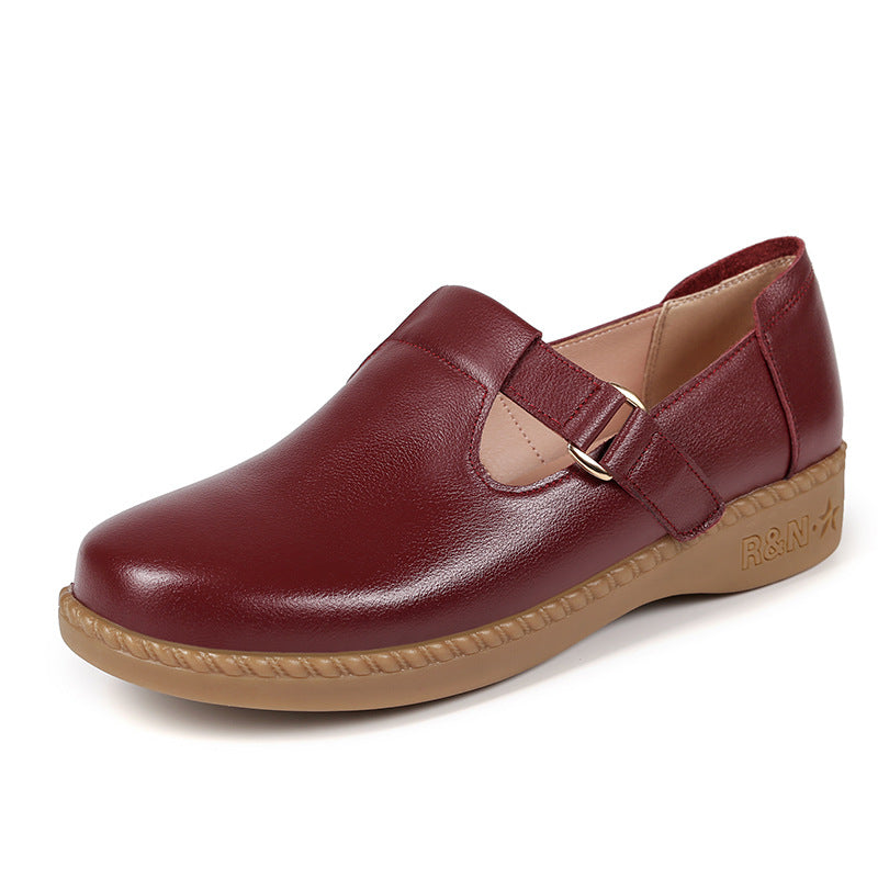 Damen Komfortable Slipper mit modischer Schnallenverzierung und anatomischem Fußbett R&B