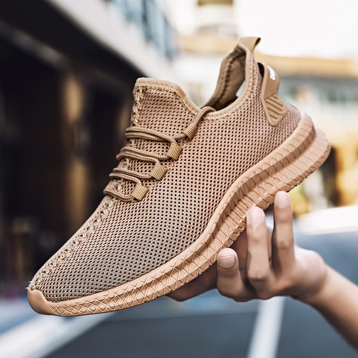 Damen Atmungsaktive Lauf-Sneaker mit elastischer Schnürung R&B