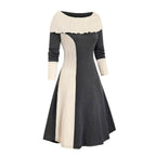Damen Kleid mit asymmetrischem Schnitt und strukturiertem Kragen