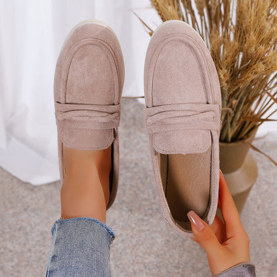 Damen Mokassins mit weichem Kunstleder und elastischem Riemendesign R&B