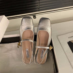 Damen Slingback Ballerinas mit elegantem Riemenverschluss und modischem Design EB