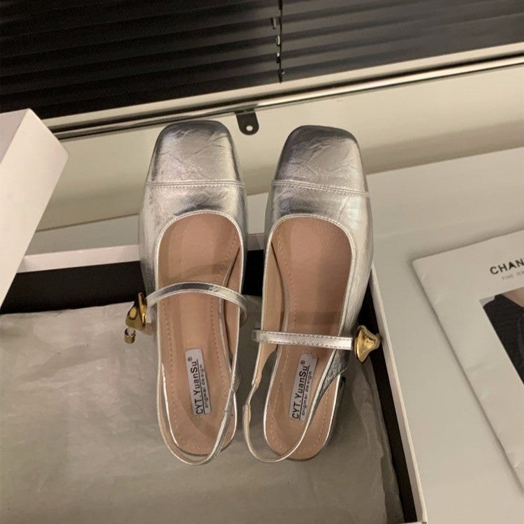 Damen Slingback Ballerinas mit elegantem Riemenverschluss und modischem Design EB