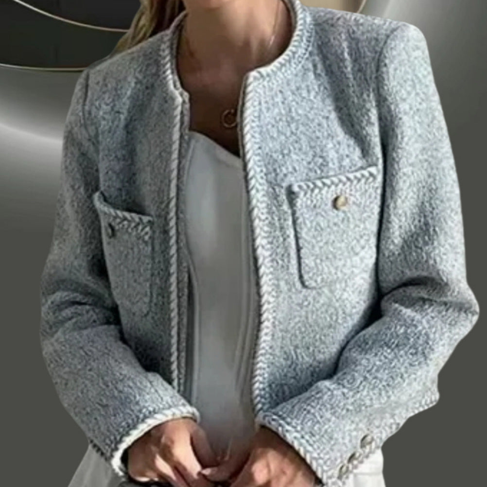 Damen elegante und strukturierte Kurzjacke R&B