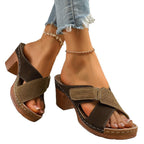 Damen Wedge-Pantoletten mit verstellbarem Riemendesign und konturiertem Fußbett R&B