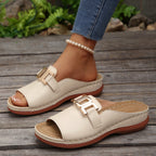 Damen Elegante Mules mit modischem Goldakzent und komfortablem Fußbett R&B