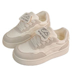 Damen Modische Sneaker mit luxuriösem Leder-Obermaterial R&B