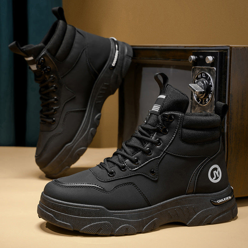 Herren Sneaker Boots mit hohem Schaft und rutschfester Sohle