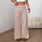 Damen elegante Karottenhosen mit Karo-Muster R&B