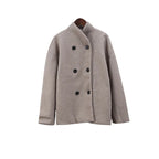 Damen Oversized Wolljacke im modernen Stil R&B
