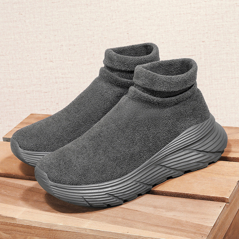 Damen Sportliche Strick-Sneaker mit hochelastischem Knöchelabschluss und rutschfester Sohle