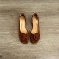 Damen Ballerina-Schuhe mit eleganter Blumendekoration und geschmackvollem Design