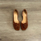 Damen Ballerina-Schuhe mit eleganter Blumendekoration und geschmackvollem Design