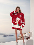 Damen Strickpullover mit festlichem Plätzchenmotiv R&B