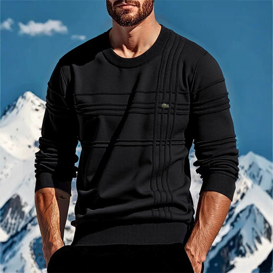 Herren stylischer Strickpullover mit einzigartigen Texturdetails R&B