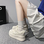 Damen Chunky Sneakers mit luftdurchlässigem Mesh und komfortabler Dämpfung