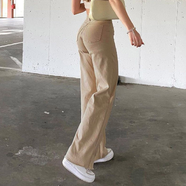 Damen Hohe Taille Schlaghose R&B