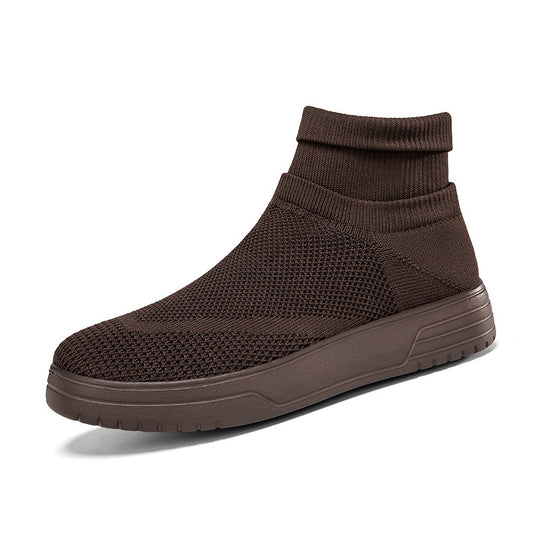 Damen Atmungsaktive Stricksneaker mit hohem Kragen R&B