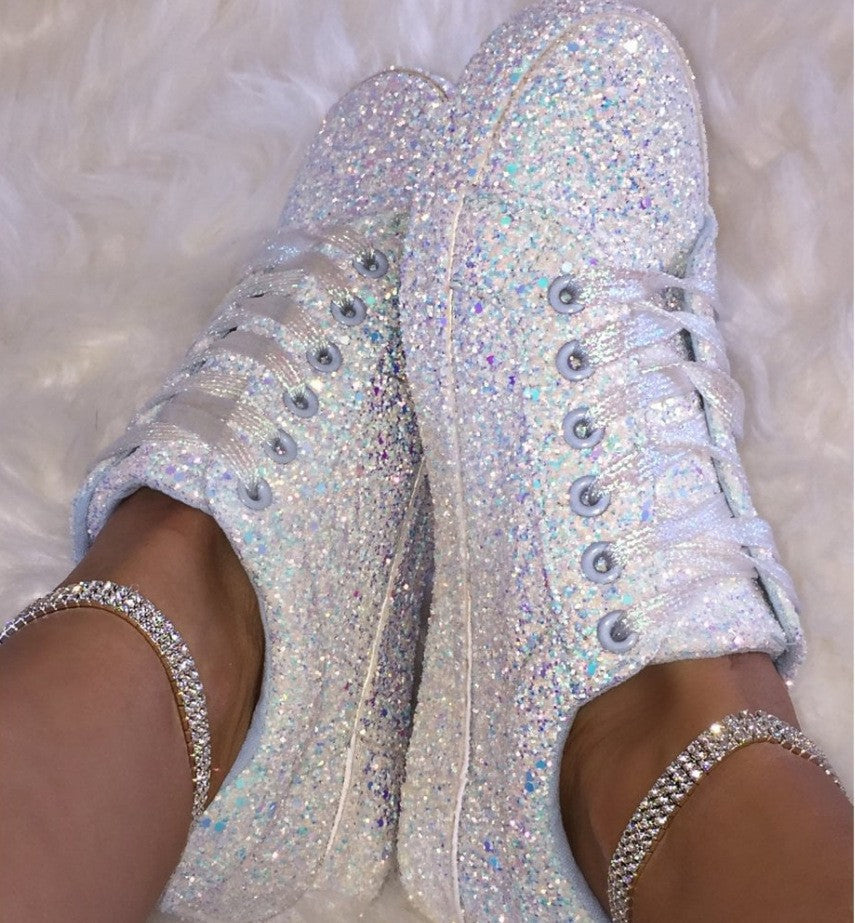 Damen Glitzernde Sneaker mit atmungsaktiver Sohle und zusätzlichem Komfort R&B