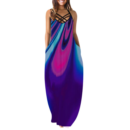 Damen Maxikleid mit trendigem Rückenausschnitt R&B