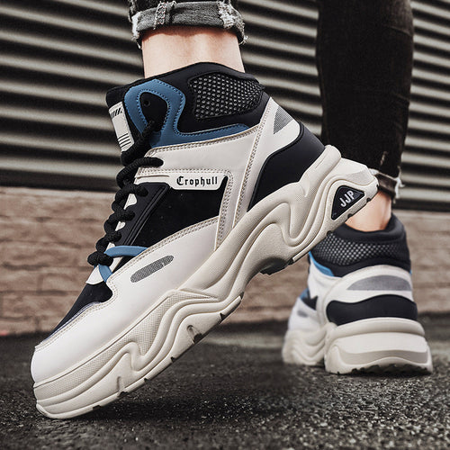 Damen Sportliche High-Top Sneakers mit dämpfender Sohle und atmungsaktivem Obermaterial R&B